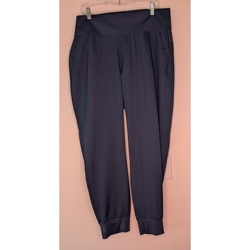Adidas NWT Women's Solid Woven Joggers Blue XL Recycled Plastic Activewear Gym
